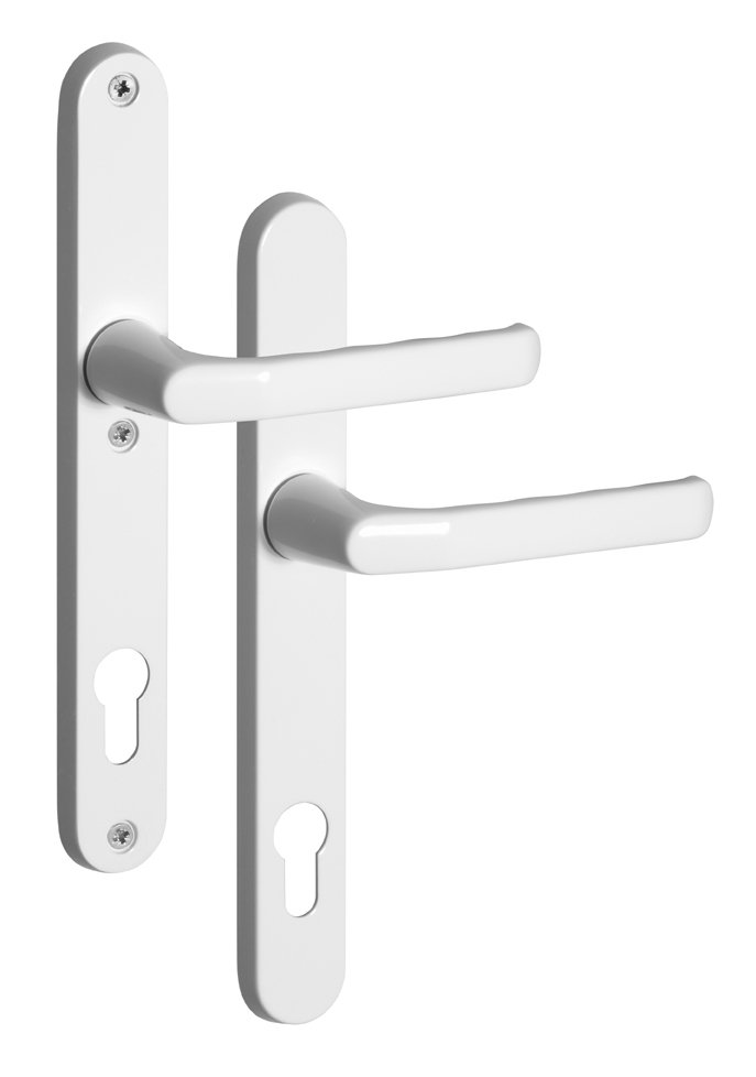 Kování na plastové dveře klika/klika 92 mm bílé (R INTE92KB) - Kliky, okenní a dveřní kování, panty Kování dveřní Kování dveřní mezip. komaxit